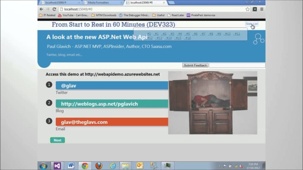 ASP.Net Web API &#8211; From Start to Rest in 60 minutes with Paul Glavich + News