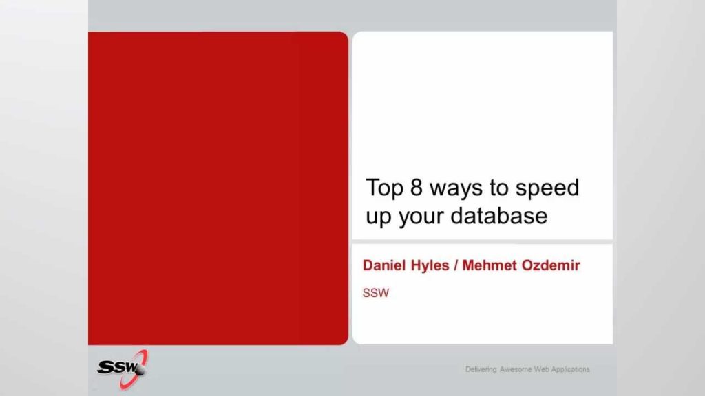 How To Improve Your SQL Server Database with Mehmet Ozdemir