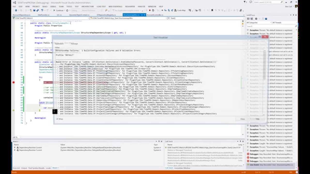 How to Debug StructureMap 3 with SM 3 Diagnostics