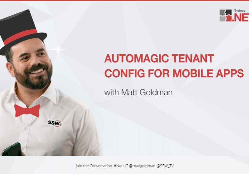 Automagic Tenant Config Matt goldman