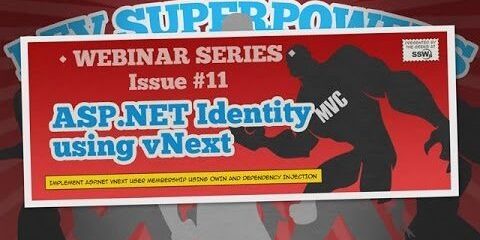 ASP.NET Identity using vNext &#124; Dev Superpowers Episode 11